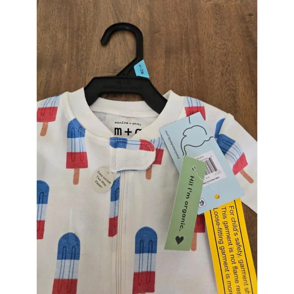Monica + Andy Organic Cotton Long Sleeve One-Piece Coverall NWT 9-12 Months